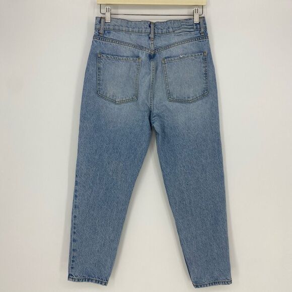 Revice 90’s High Waisted Distressed Button Fly Mom Jeans Light Wash Sz 29 - Picture 3 of 11